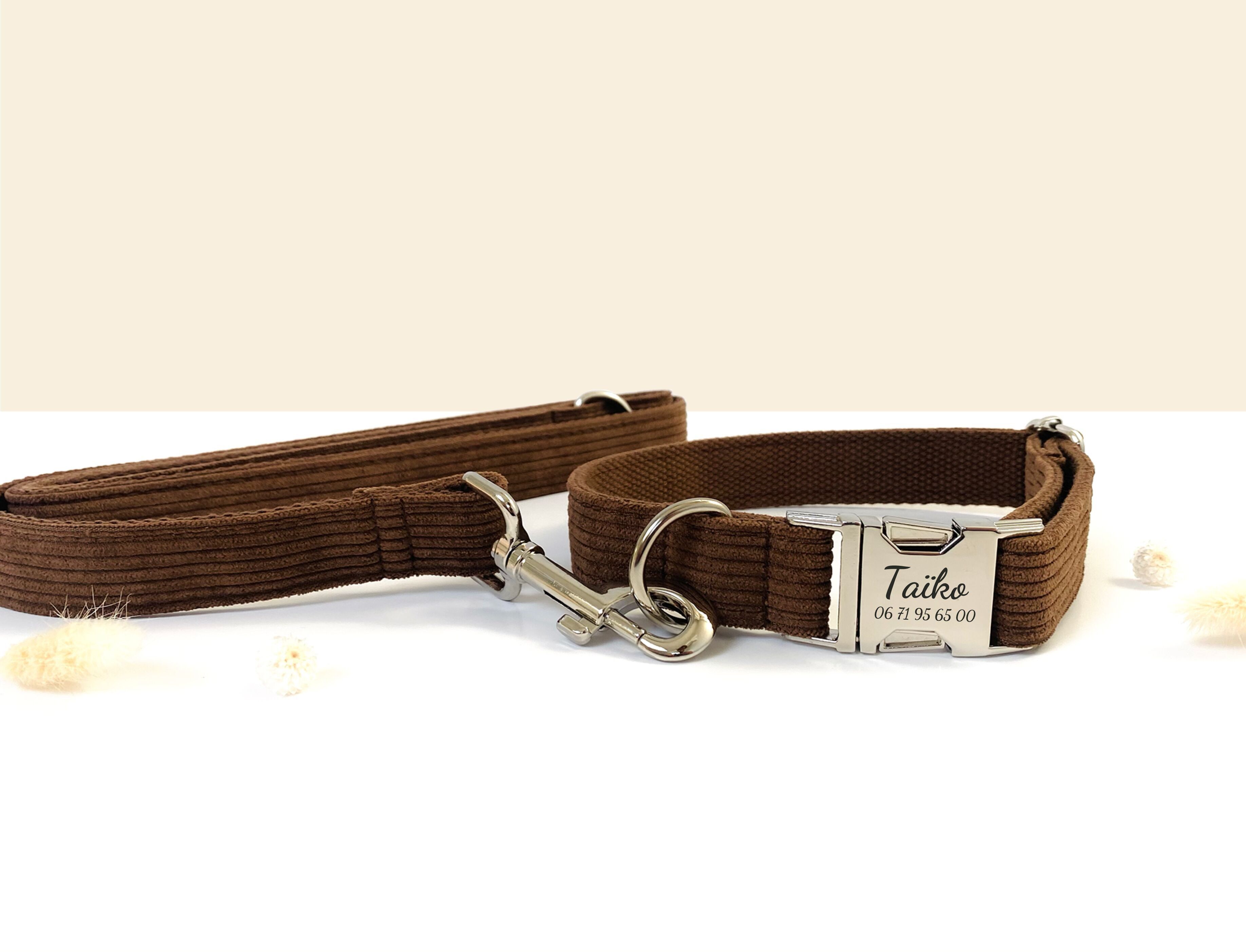 Chocolate Corduroy Dog Leash