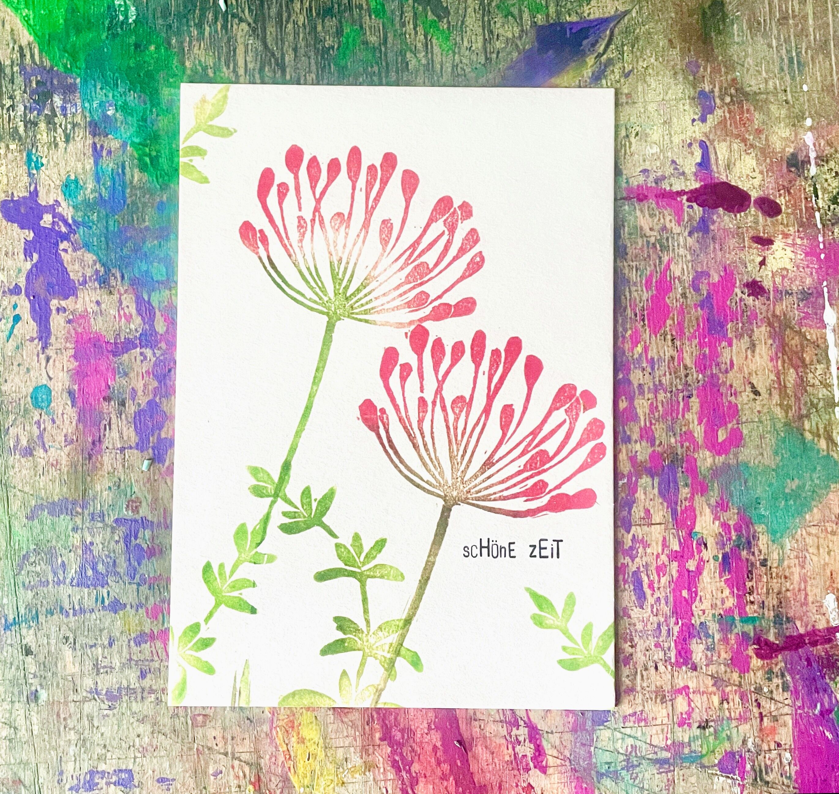 "Schöne Zeit " NEU  kuki Postkarte 10er Set