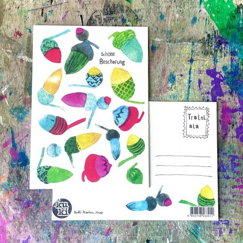 "schöne Bescherung" NEU  kuki Postkarte 10er Set