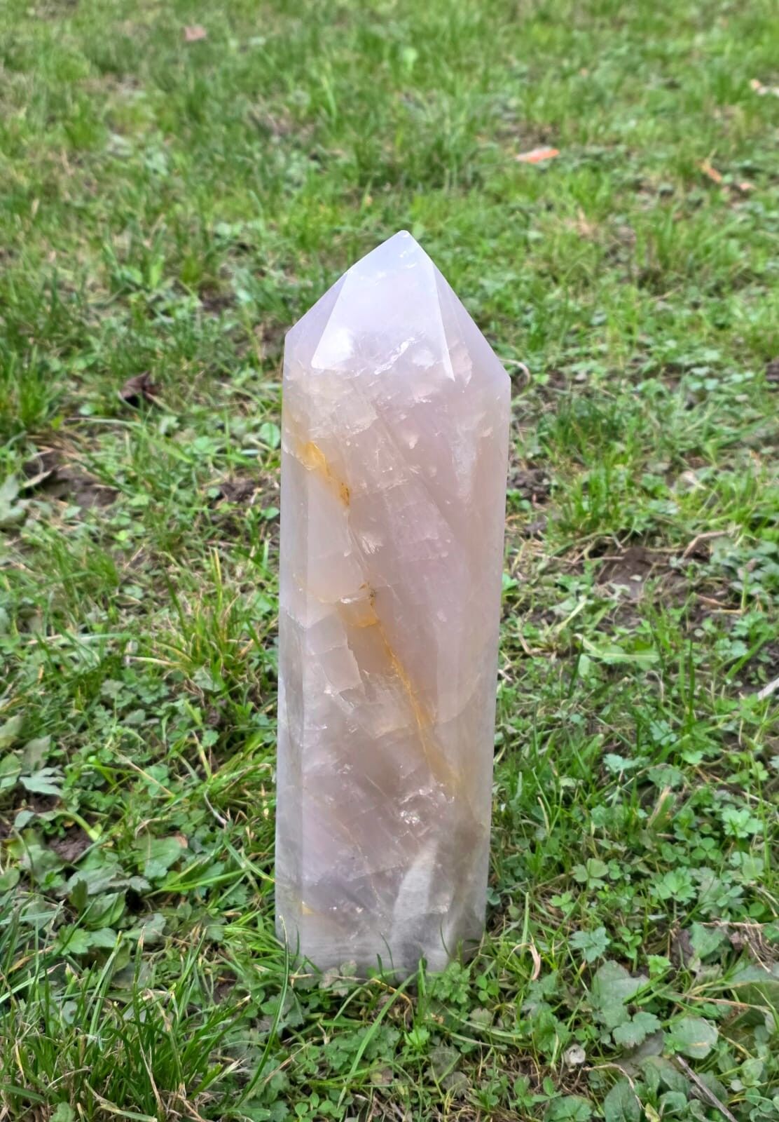 Prisma/Torre di cristallo di quarzo rosa blu 3.85 kg