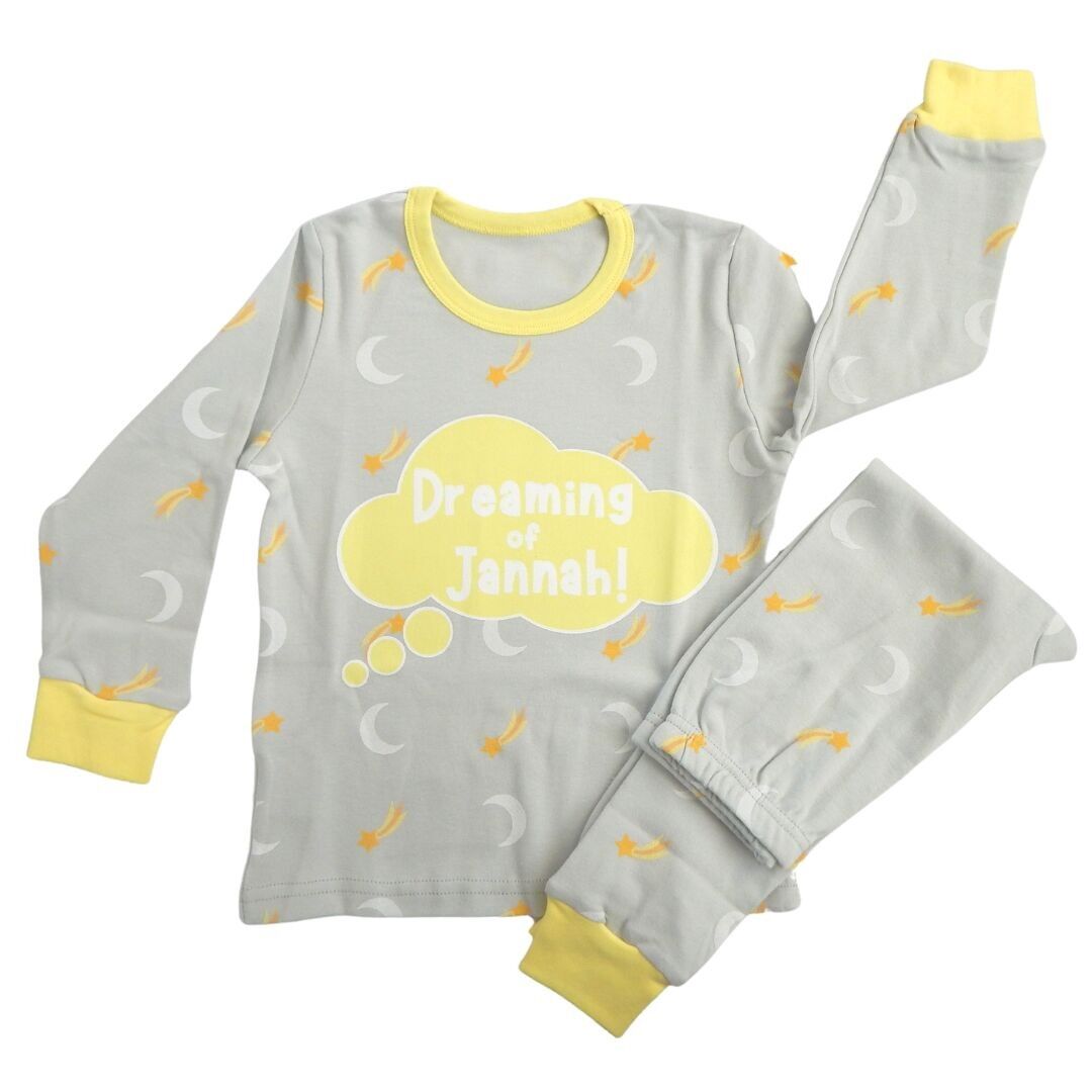 Pyjama enfant Dreaming of Jannah - Gris et jaune (2-3 ans)