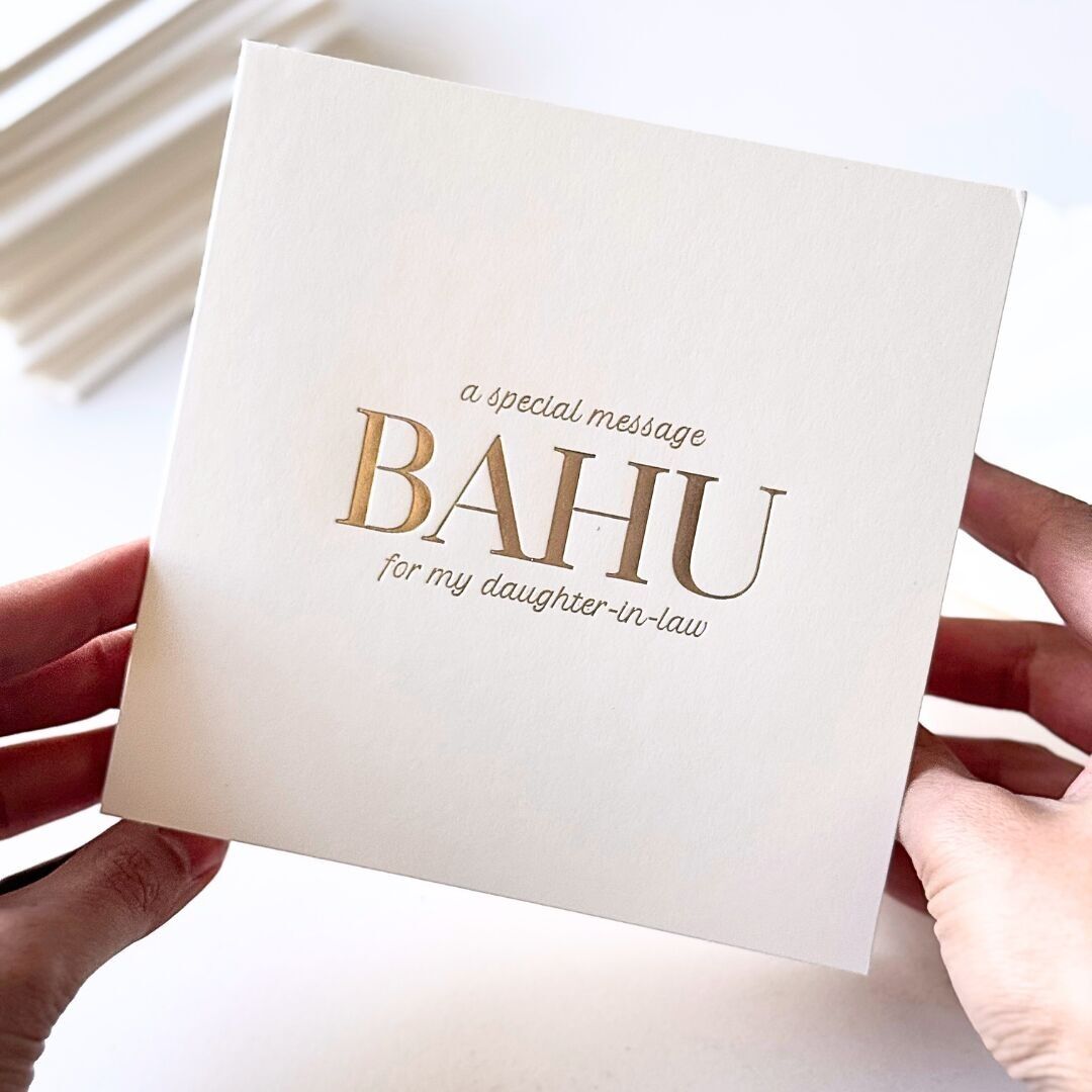 Carte de luxe avec message spécial - Bahu (belle-fille)