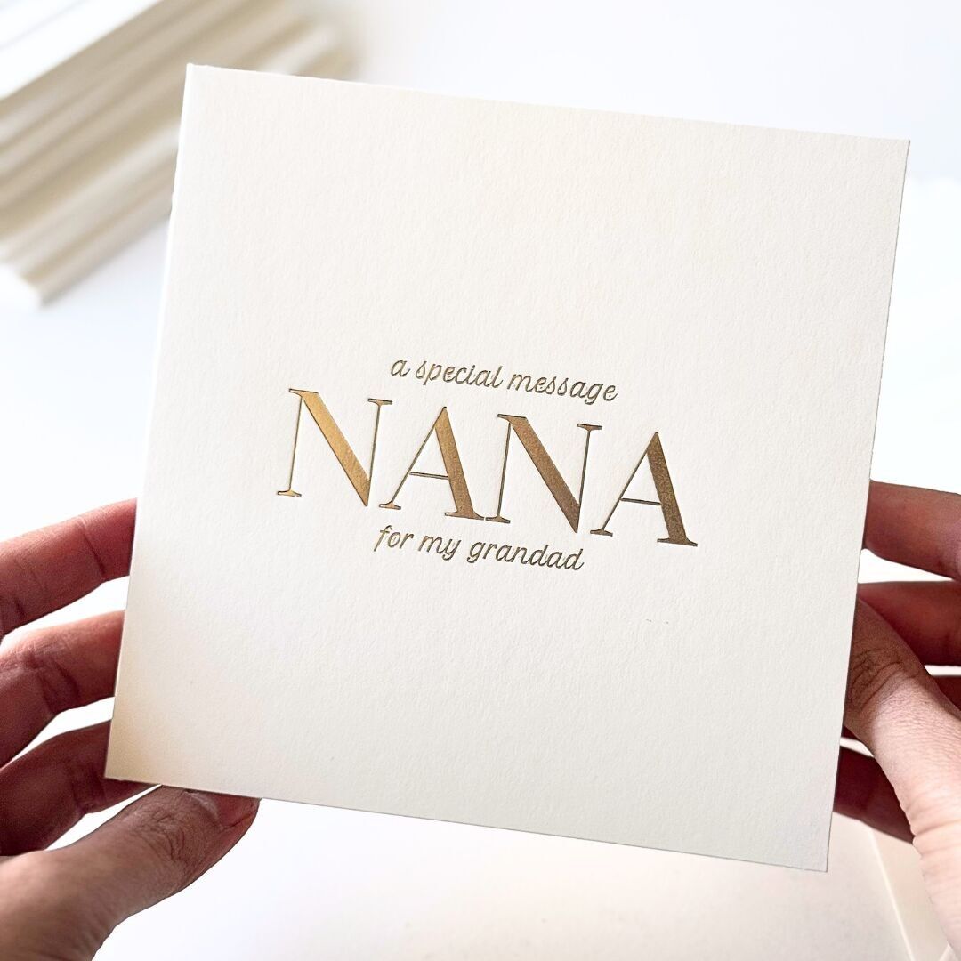 Carte de luxe avec message spécial - Nana (Grand-père)