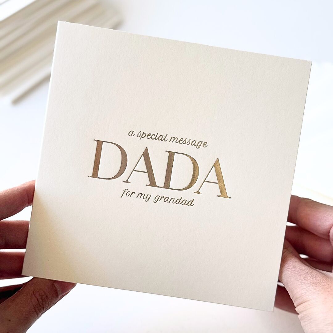 Carte de luxe avec message spécial - Dada (Grand-père)