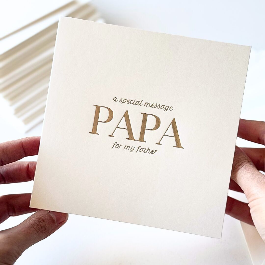 Carte de luxe avec message spécial - Papa (Père)
