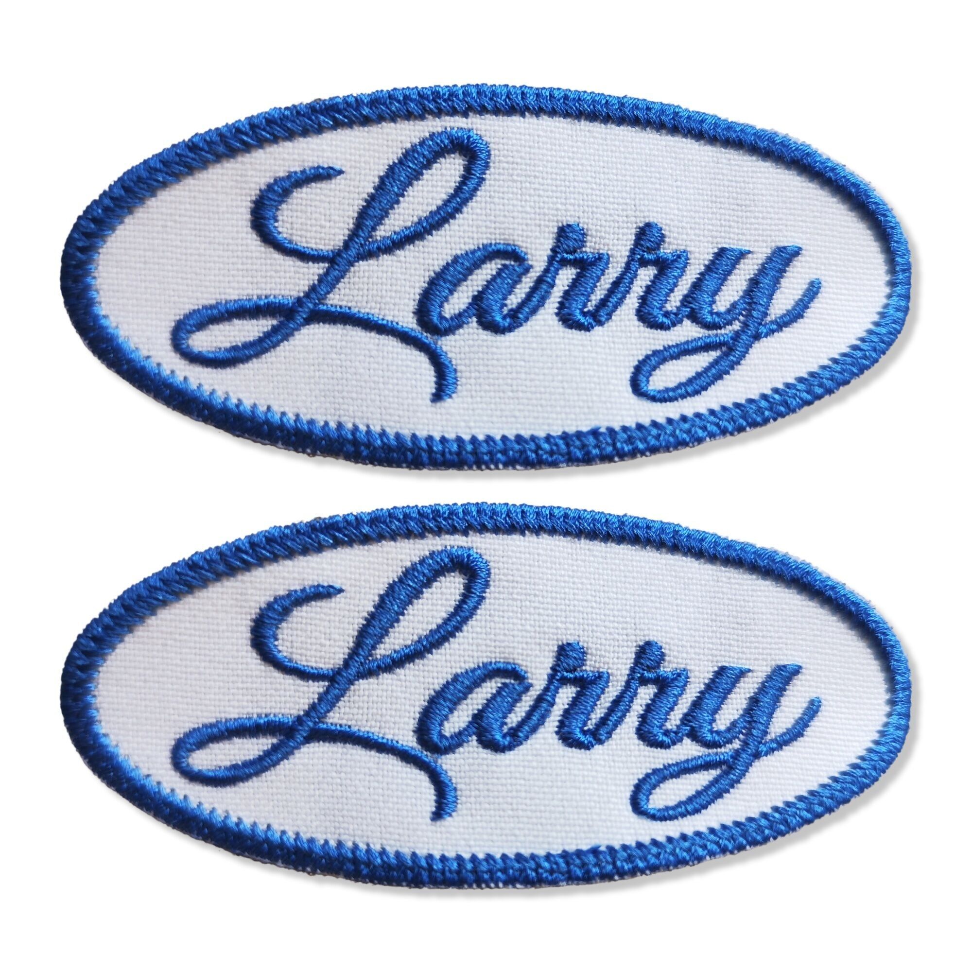 Parche de nombre bordado personalizado para uniforme de 9 cm, insignia clásica de empleado ovalada o rectangular