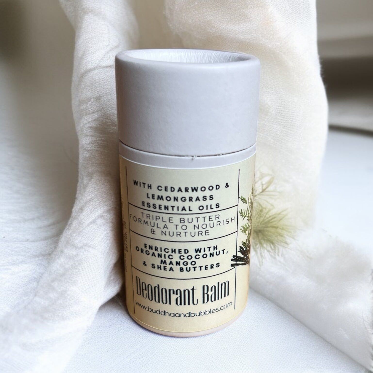 Bálsamo desodorante natural con cera de abejas o cera vegetal