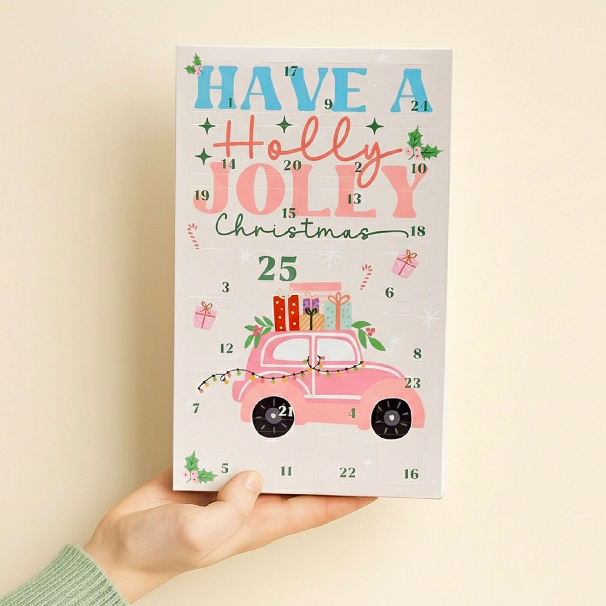 Calendario dell'Avvento con cera di soia fusa - Set regalo di cera di Natale fusa