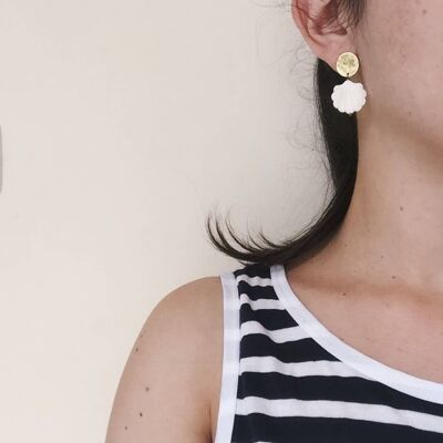 Shell Earrings, Mother Of Pearl shells