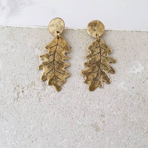 Oak Leaf Post Earrings