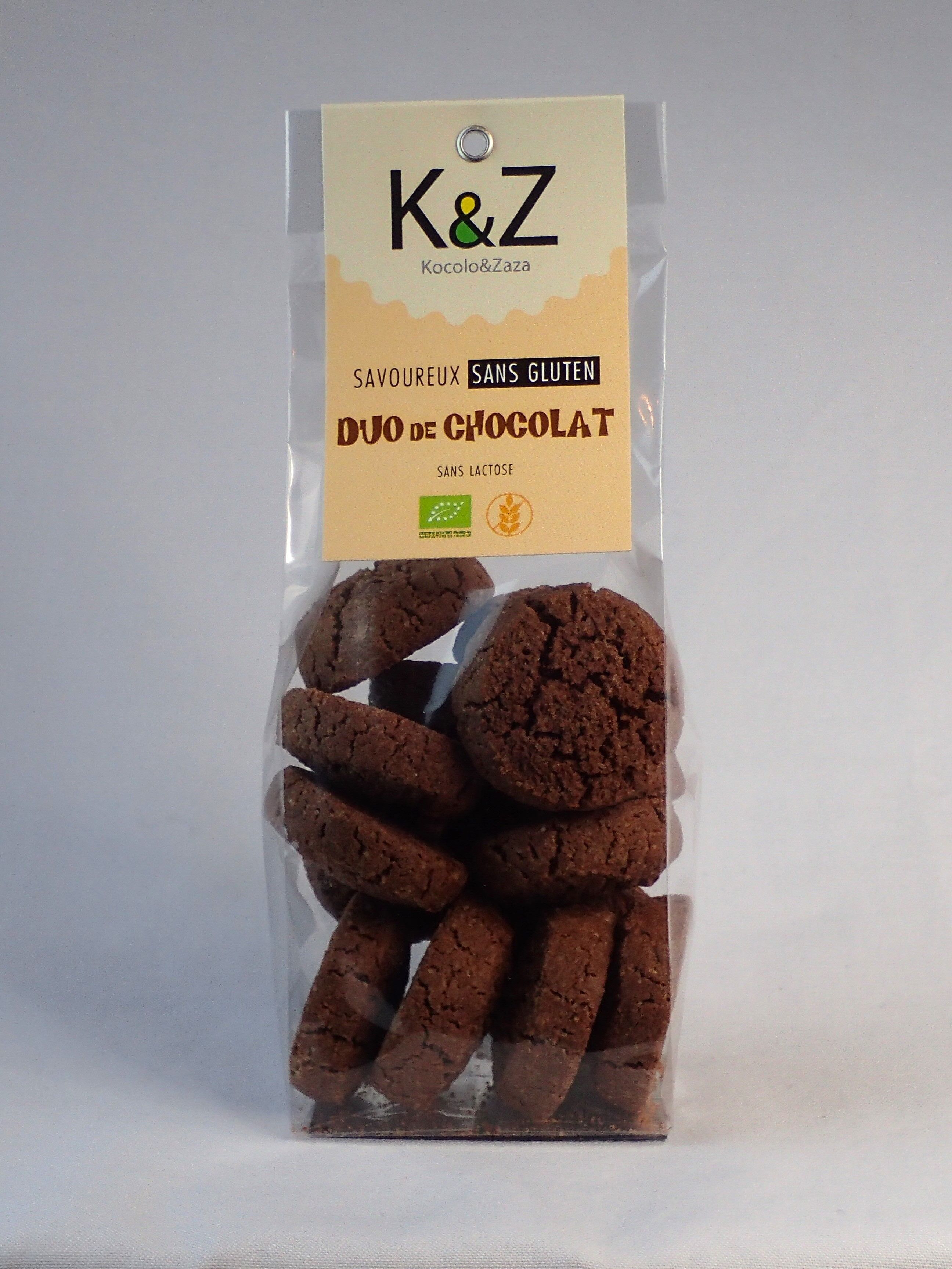 Gamma di biscotti 'Les Savoureux sans Gluten' gusto duo cioccolato in bustina da 120g