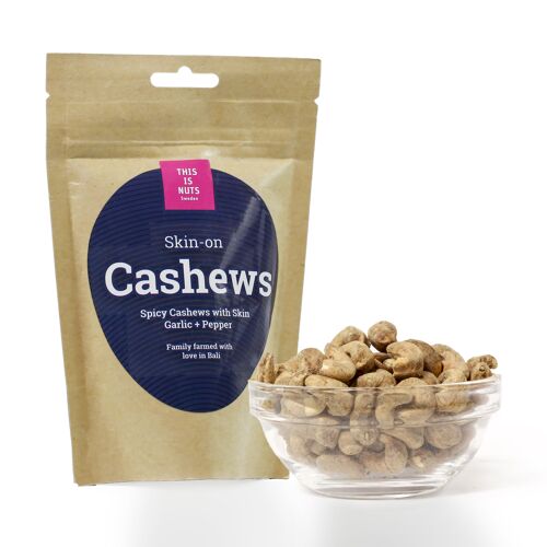 Skin-on cashews Garlic & Pepper