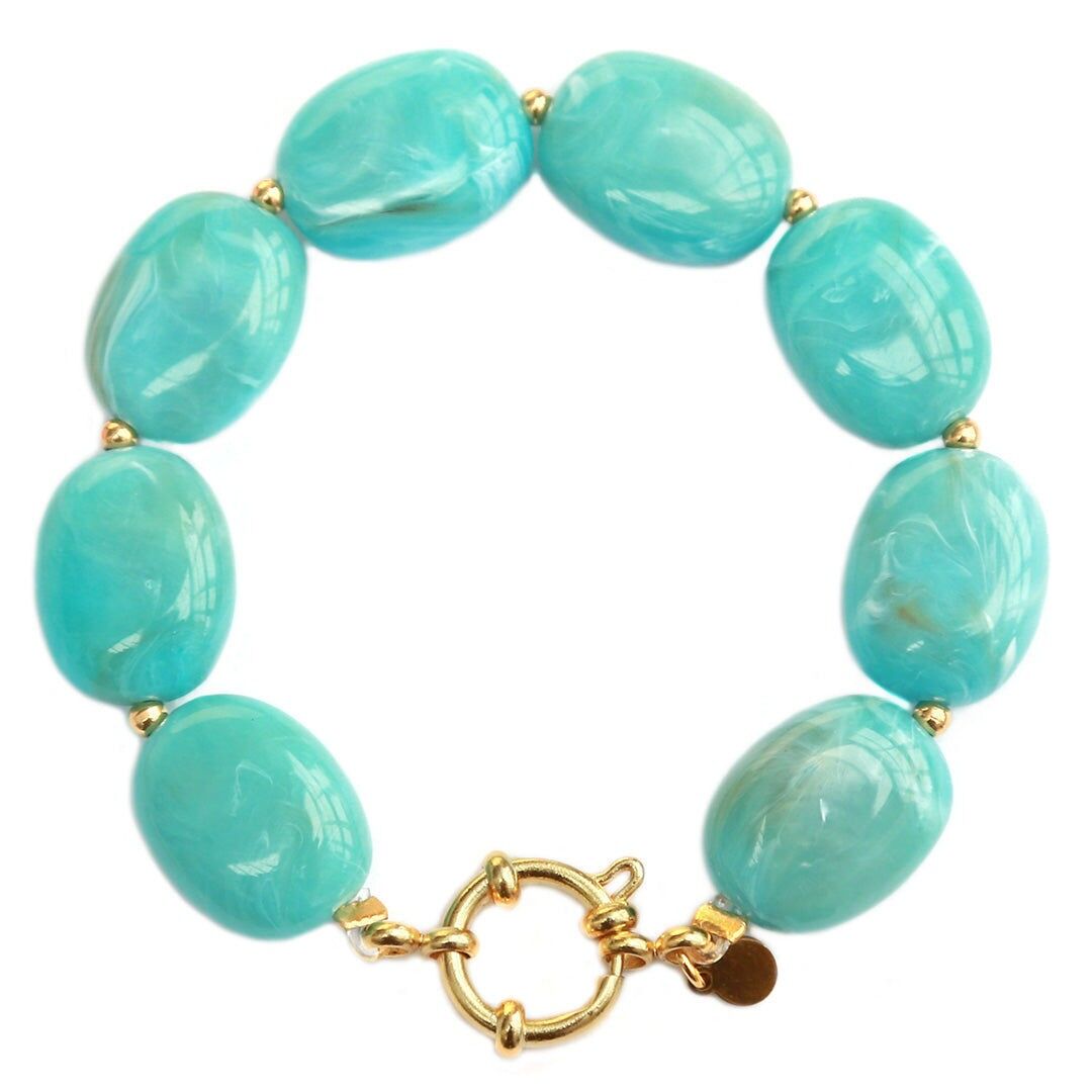 Pulsera de pastilla turquesa