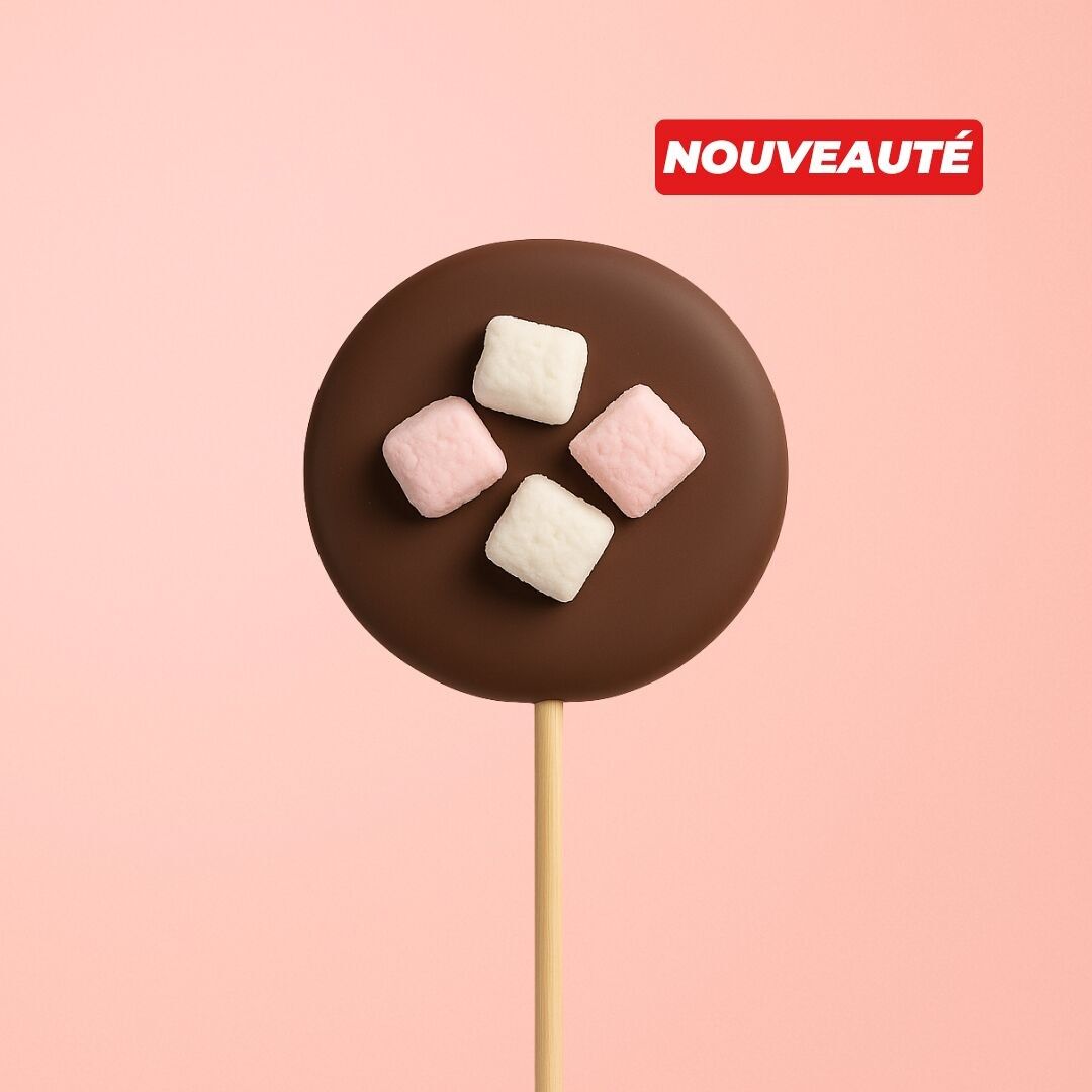 Milchschokolade und Marshmallow-Lutscher x5