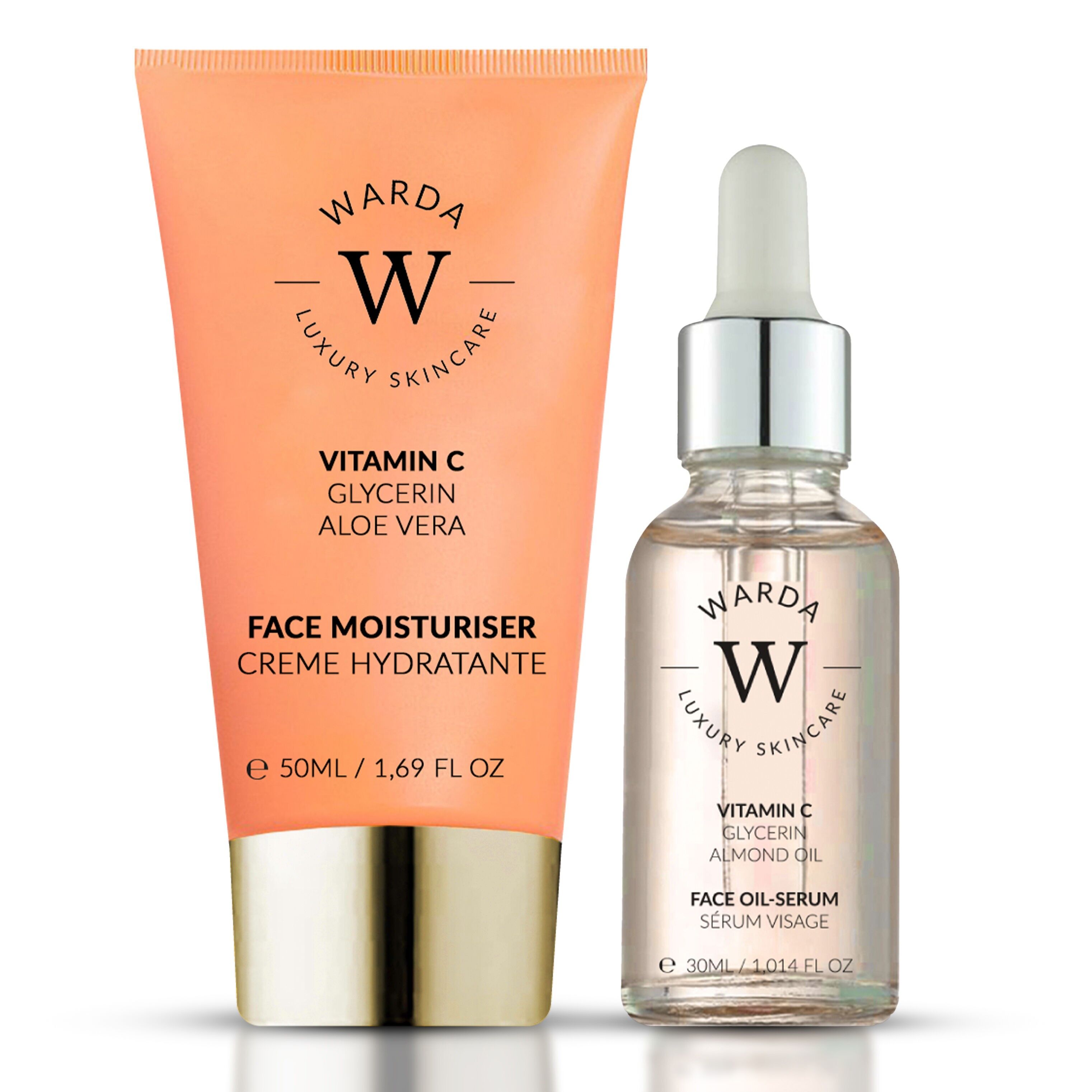 SKIN GLOW BOOST VITAMIN C MOISTURISER 50ml + VITAMIN C GLOW BOOST OIL-SERUM 30ml