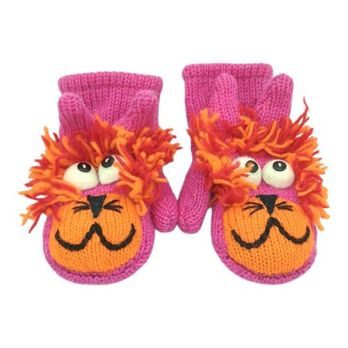Kinderhandschuh pinker Löwe