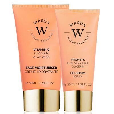 SKIN GLOW BOOST VITAMIN C MOISTURISER 50ml + SKIN GLOW BOOST VITAMIN C GEL SERUM 30ml