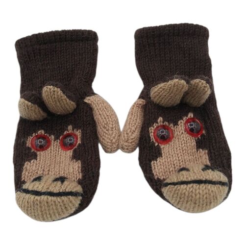 Kinderhandfschuh Affe