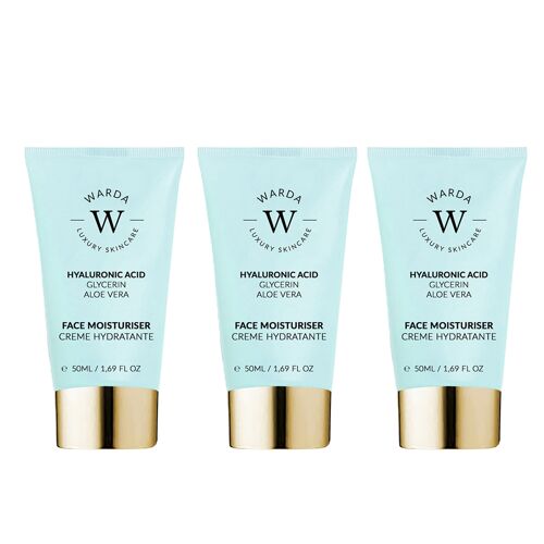3 x SKIN HYDRATION BOOST HYALURONIC ACID MOISTURISER 50ml
