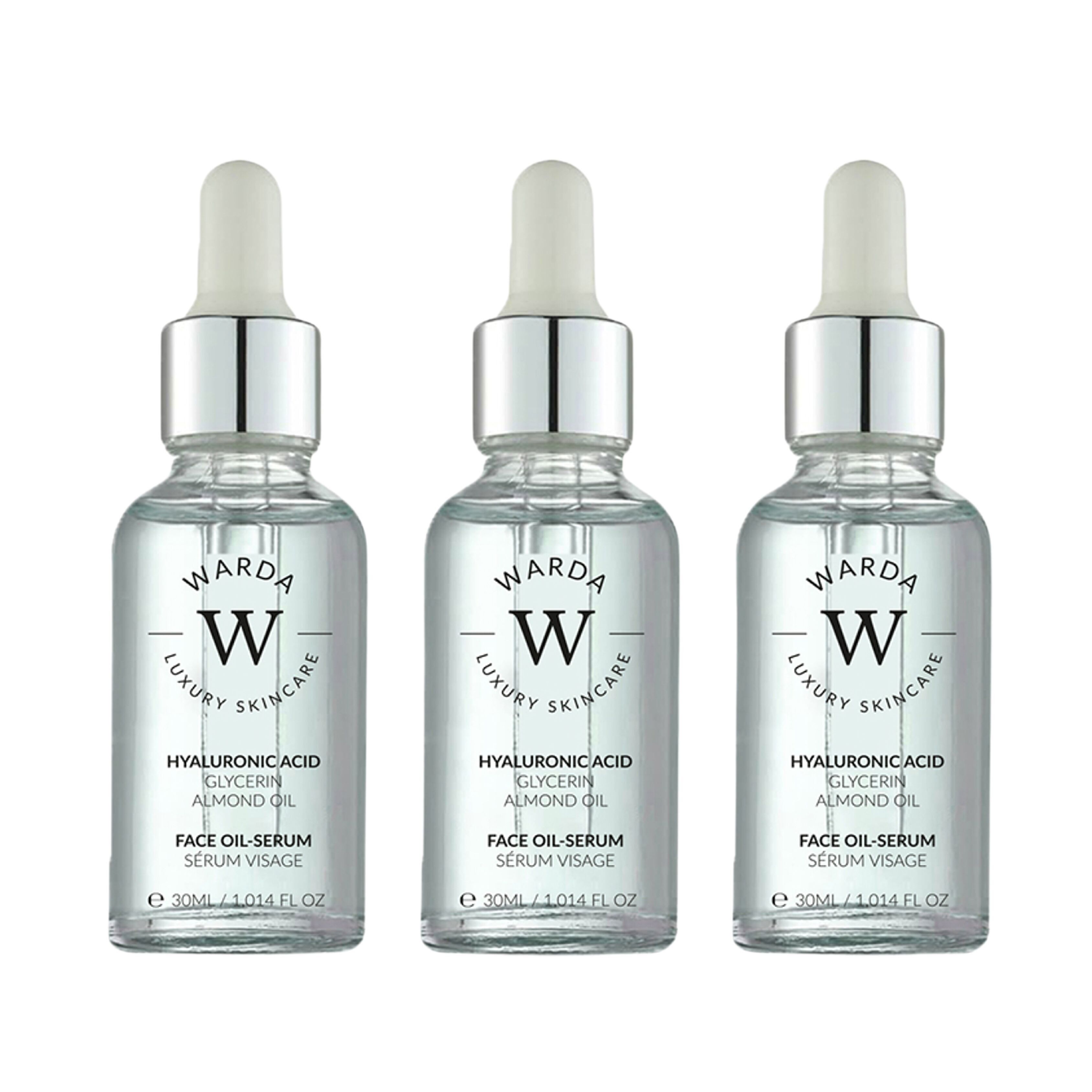 3 x HYALURONIC ACID HYDRATION BOOST OIL SERUM 30ml
