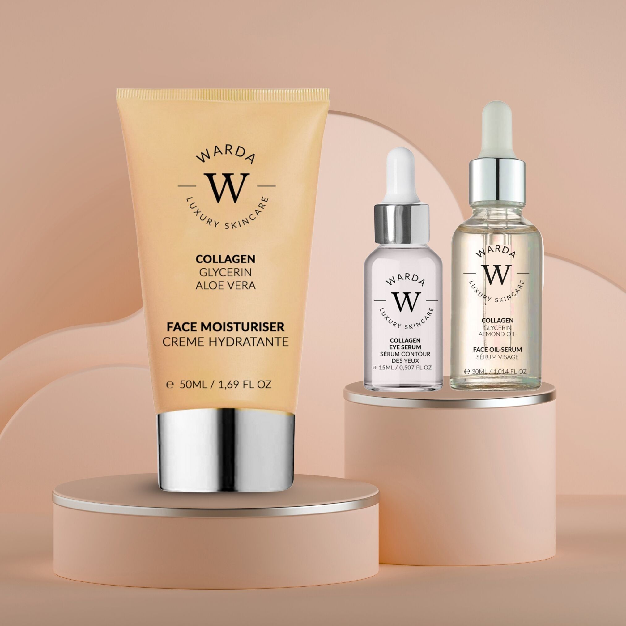 SIERO OLIO COLLAGENSKIN LIFTER BOOST 30 ml + IDRATANTE COLLAGEN SKIN LIFTER BOOST 50 ml + SIERO CONTORNO OCCHI COLLAGEN SKIN LIFTER BOOST 15 ml