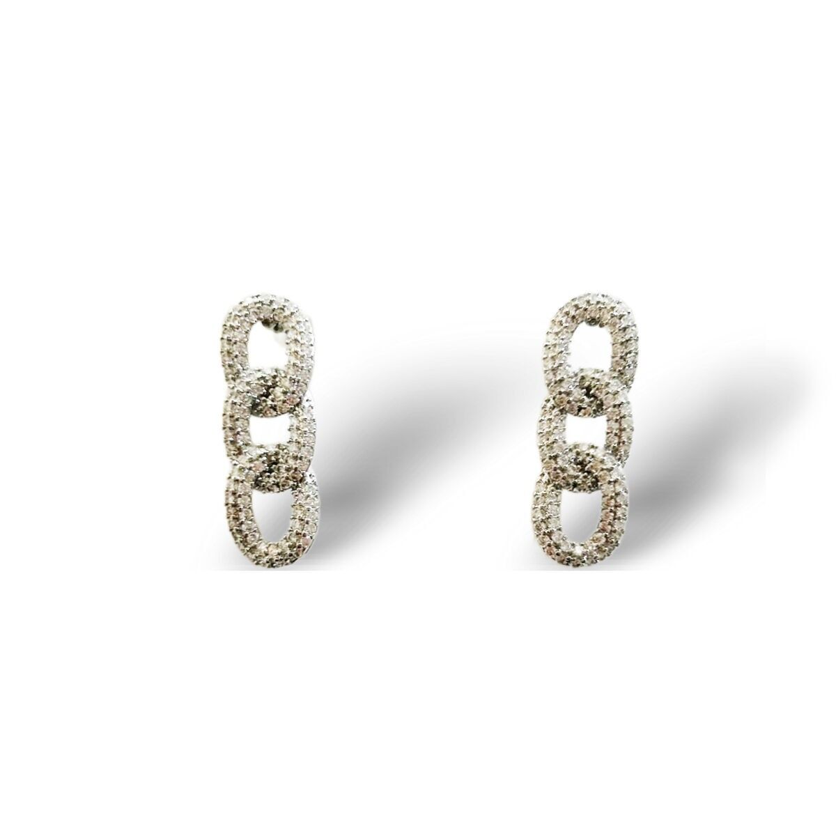 ORECCHINI A CATENA PAVè