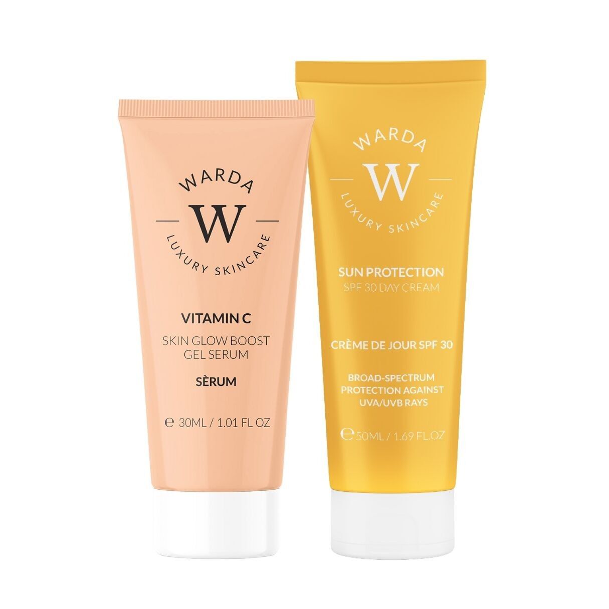 SKIN GLOW BOOST VITAMIN C GEL SERUM 30ml + SUN PROTECTION SPF 30 DAY CREAM 50ml