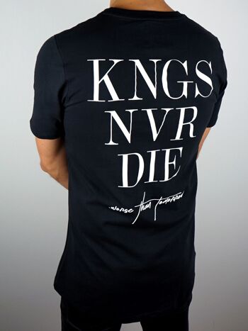T-shirt noir KNGS NVR DIE 2