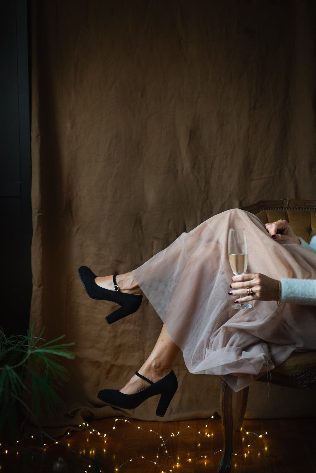 Handgefertigte Wildleder Heels (8 cm) - Luna - Schwarze Vintage Schuhe 35-42