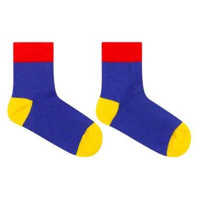 Crew socks Blue-Yellow-Red 6Y - 8Y