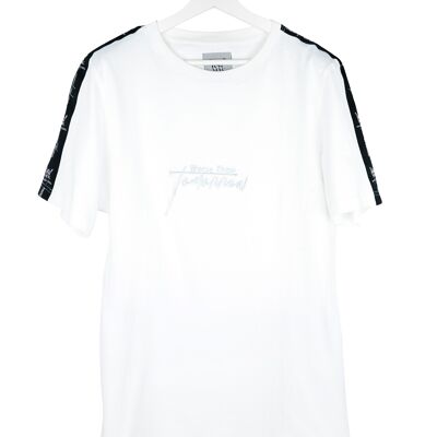 T-shirt à rayures blanches