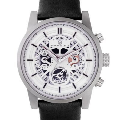 CC1053-01 - Trendy Classic analog men's watch - Leather strap - Chronograph - Octave