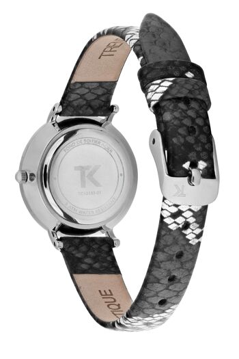 TC10133-01 - Montre femme analogique Trendy Kiss - Bracelet cuir imprimé serpent - Mia 3
