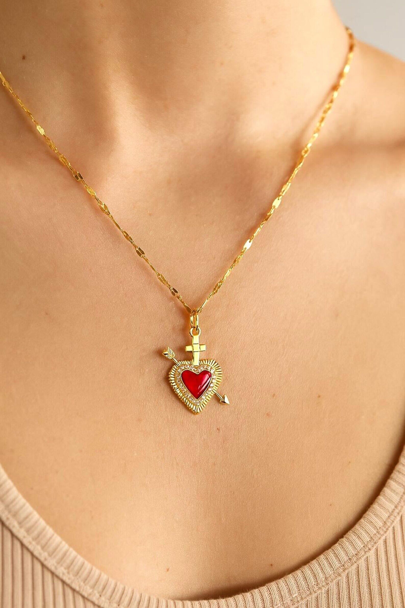 Collana Sacro Cuore con Freccia