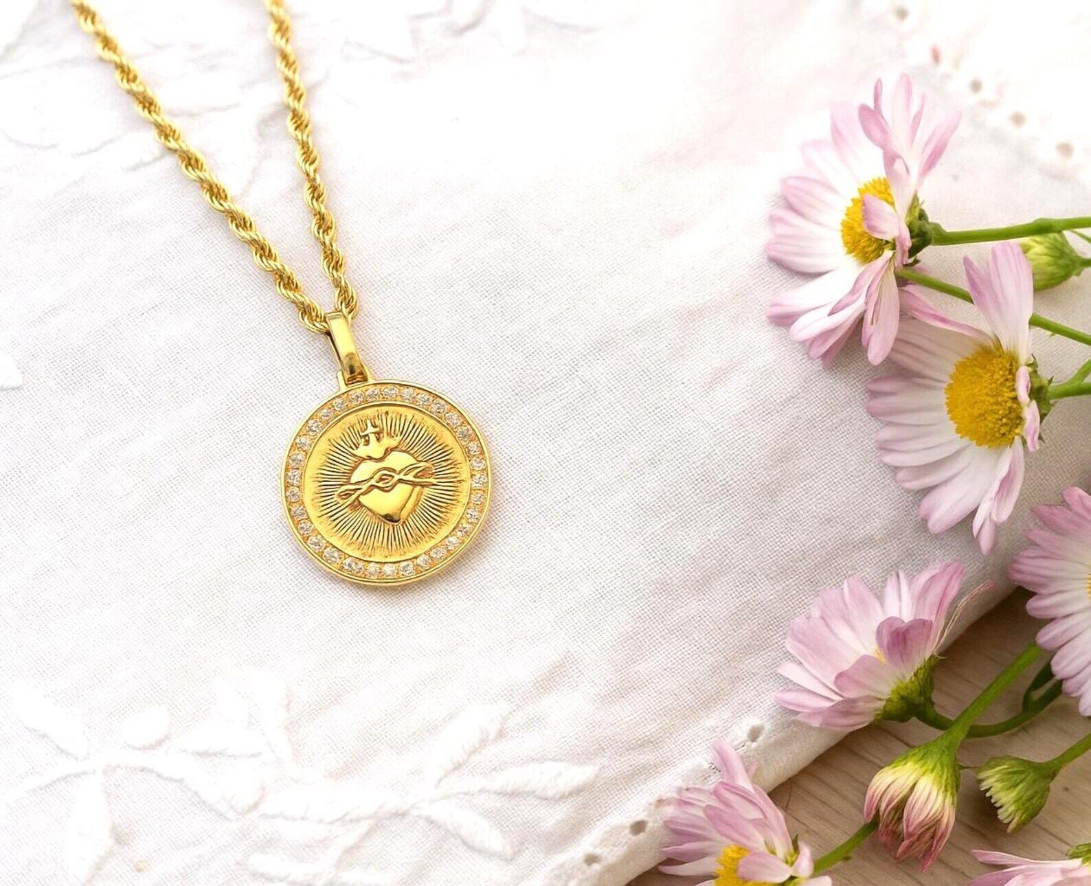 Sacred heart necklace