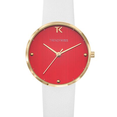 TG10105-06 - Trendy Kiss analog women's watch - Genuine leather strap - Laura