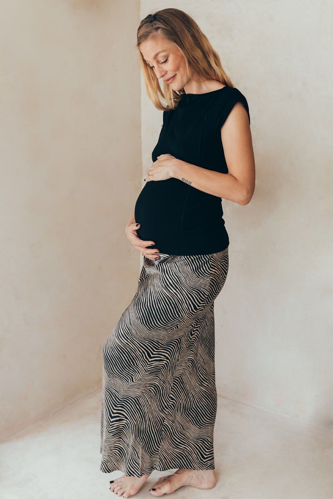 maglietta NERA per allattamento