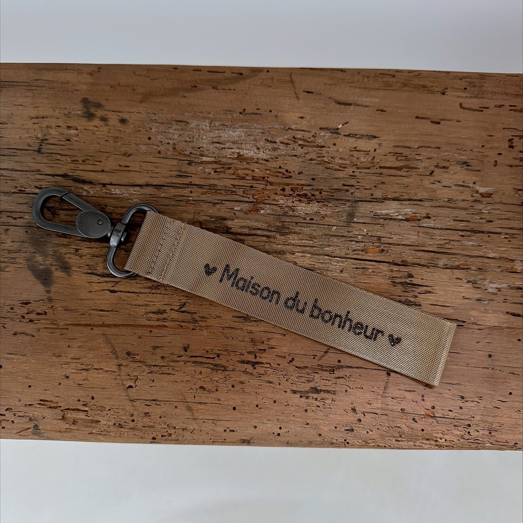 Porte Clefs " Maison du Bonheur" Bronze