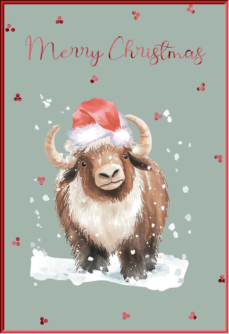 Buon Natale - Mucca delle Highlands