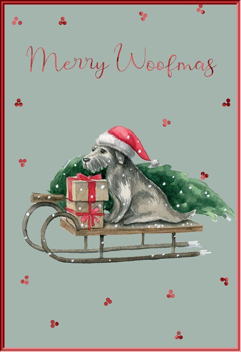 BUON BUON NATALE - CANE SU SLITTA