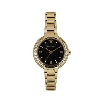 TMG10141-02 - Trendy Kiss analog women's watch - Stainless steel bracelet - Case set with rhinestones - Ariete