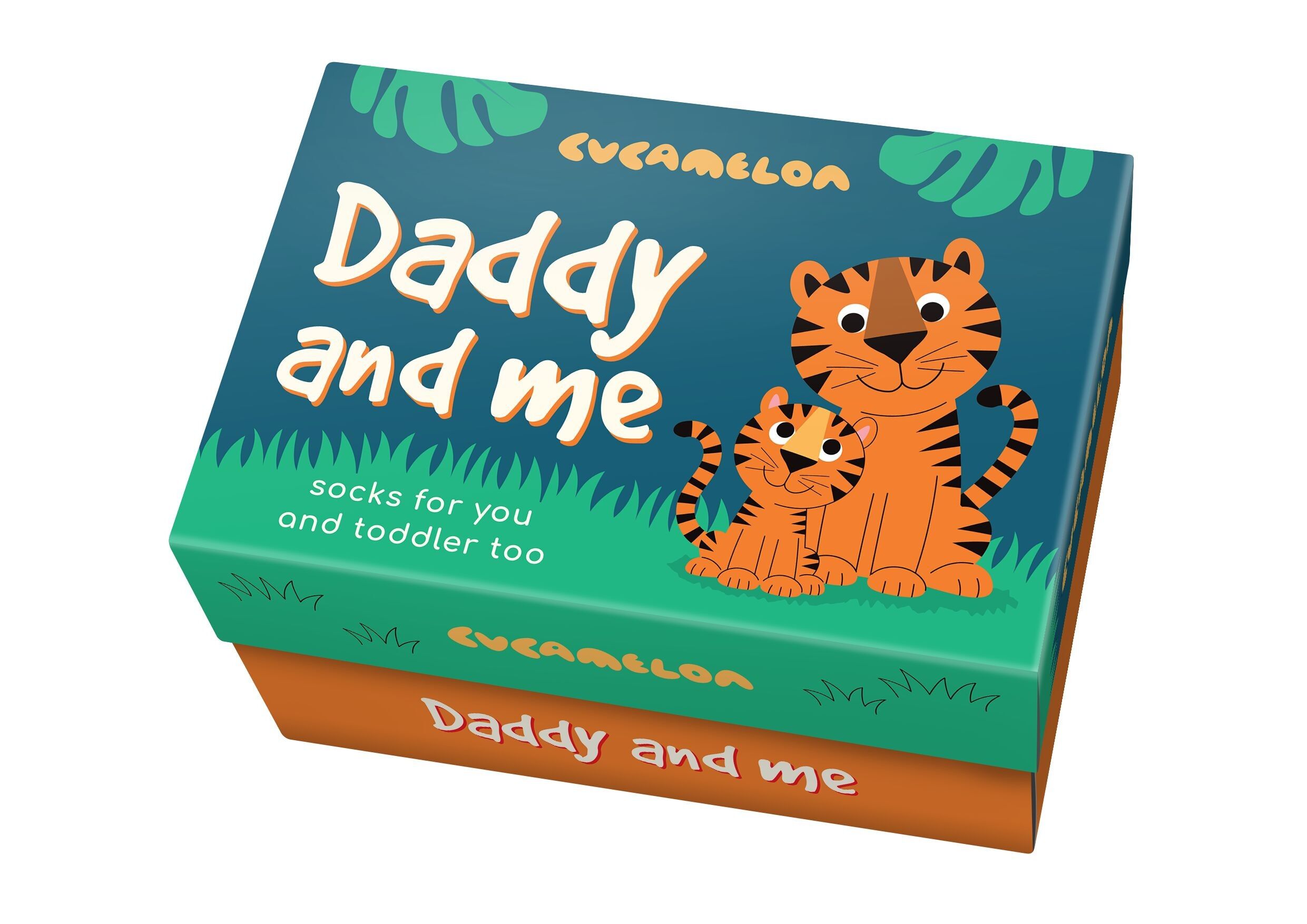 DADDY AND ME - 2 Paar Tigersocken | Geschenkbox | Cucamelon