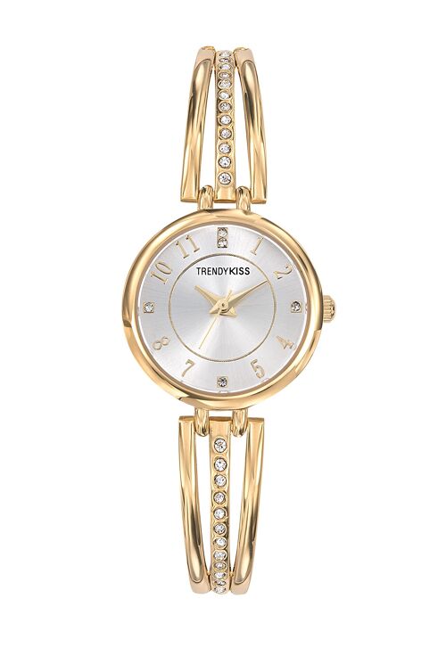 TMG10110-03 - Montre femme analogique Trendy Kiss - Bracelet métal avec strass - Marquise