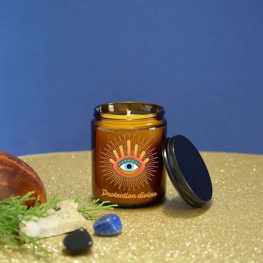 Divine Protection scented lithotherapy candle