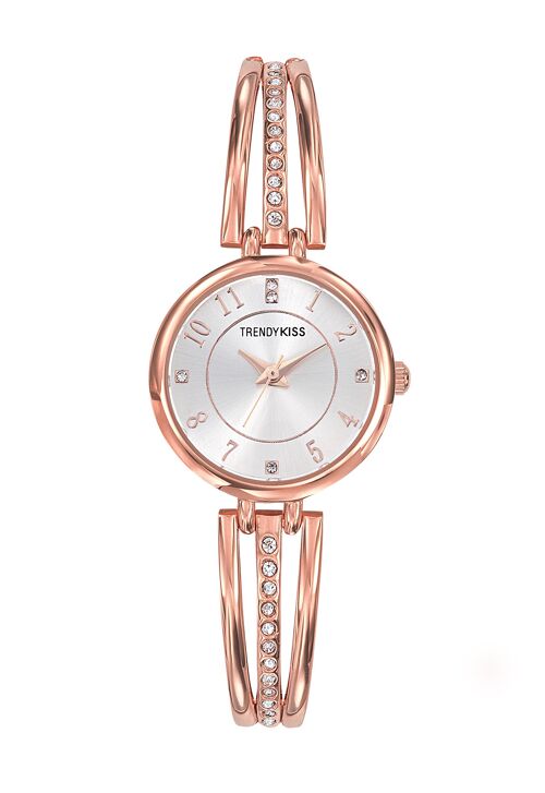 TMRG10110-03 - Montre femme analogique Trendy Kiss - Bracelet métal avec strass - Marquise