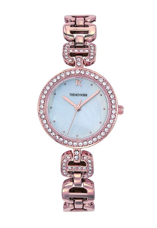 TMRG10112-03 - Montre femme analogique Trendy Kiss - Bracelet métal avec strass - Elégante