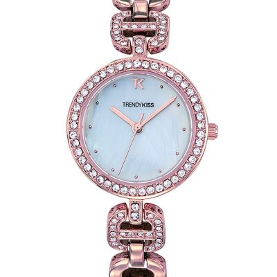 TMRG10112-03 - Montre femme analogique Trendy Kiss - Bracelet métal avec strass - Elégante