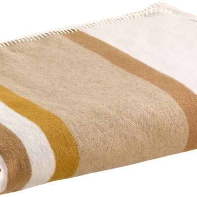 Manta de jacquard reciclado Gioia color marfil 240 x 260
