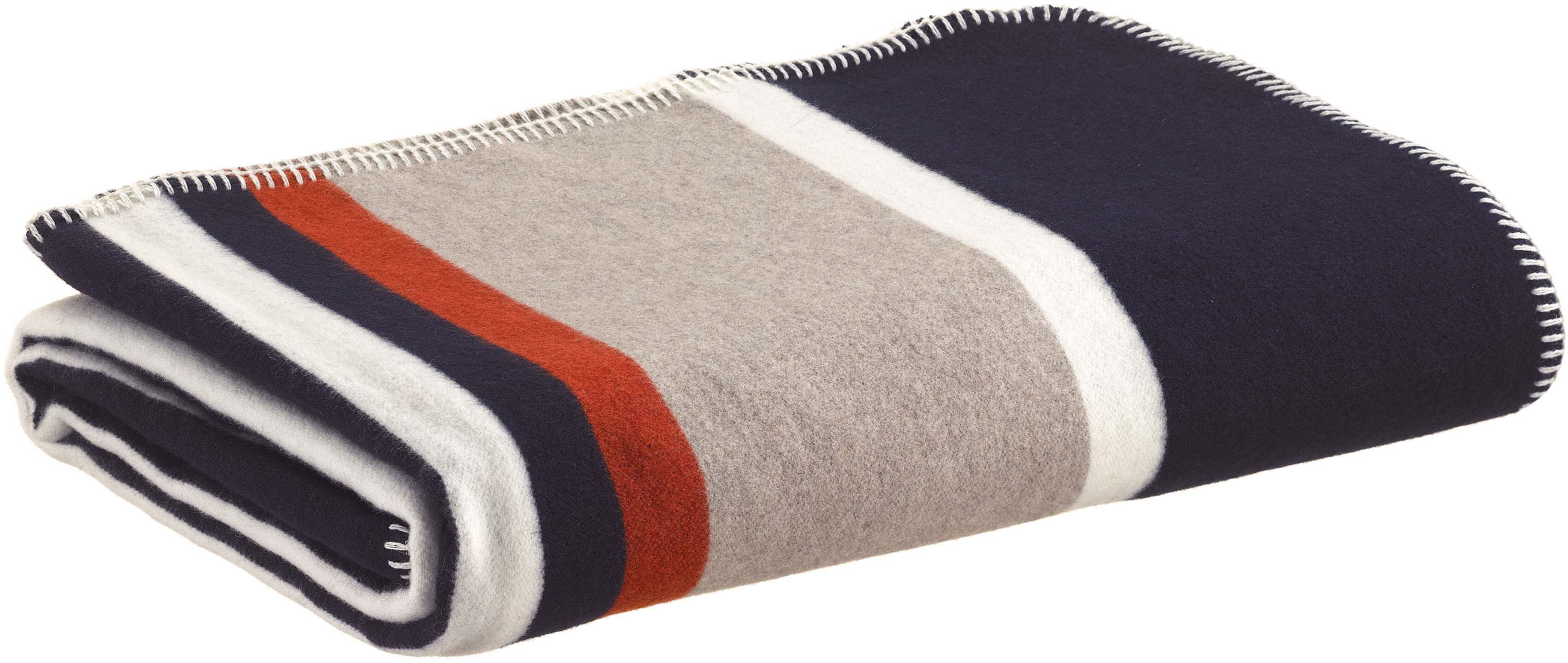 Plaid jacquard recyclé Gioia Marine 140 x 185