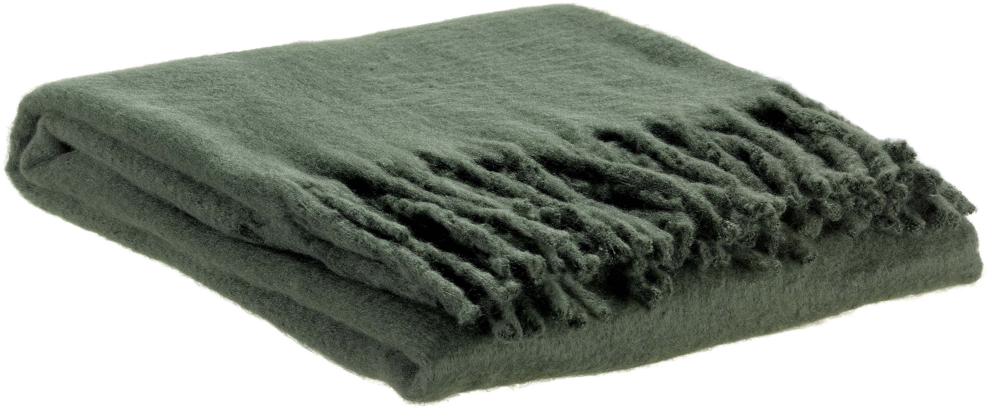 Isabel plaid semplice riciclato, abete 130 x 160